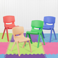 Flash Furniture 4-YU-YCX4-004-MULTI-GG 4 Pack Plastic Stackable School Chairs with 13.25